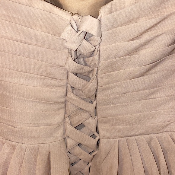 Strapless back lacing flowy mini formal dress - Picture 10 of 12